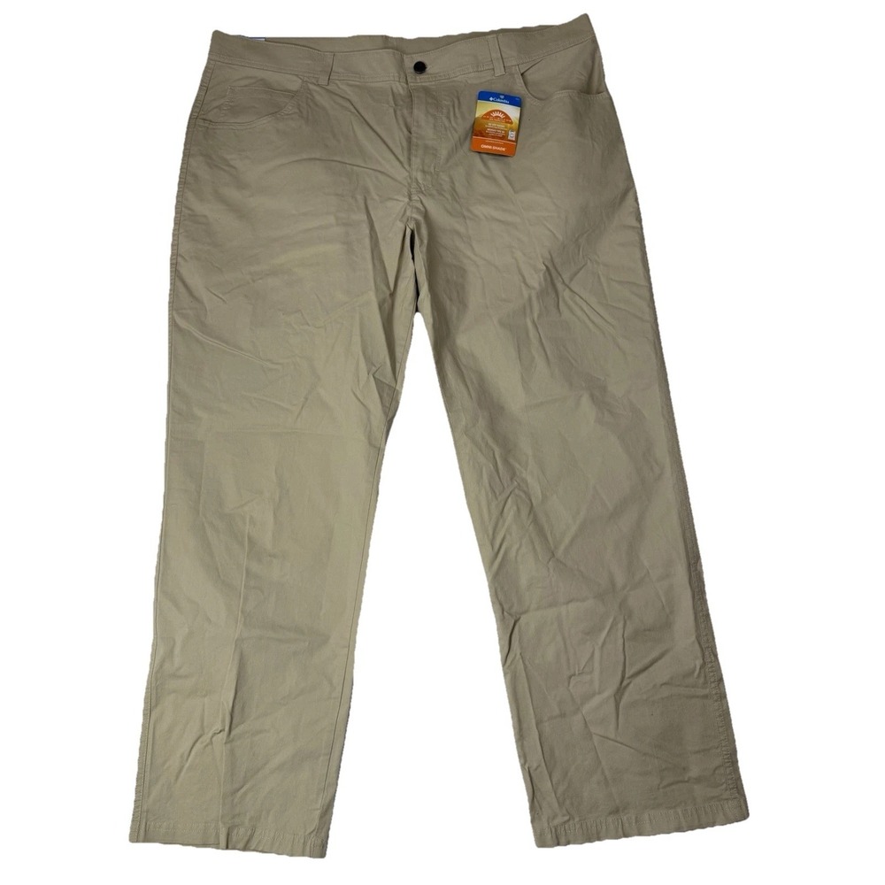 NWT Columbia Sportswear Mens Rapid Rivers Straight Leg Khaki Pants Size 42x30